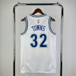 NBA 32 Towns Timberwolves 2023-24 Classic Maillot blanc